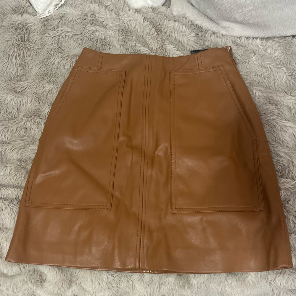 Asymmetrical Pleather Skirt